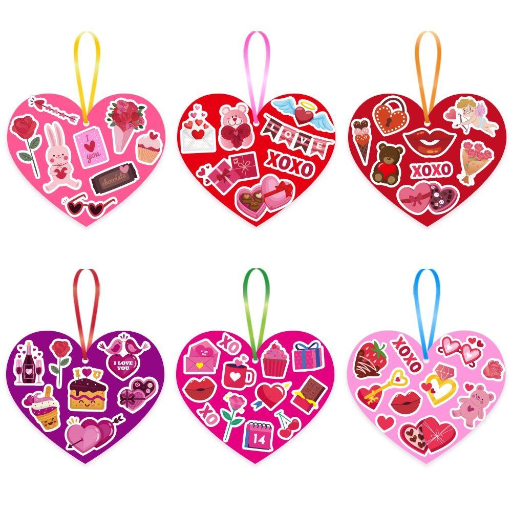 Colorful Heart Shape Valentine's Day Gift Card Cartoon Confession Gift Set Greeting Cards DIY Mother's Day Decoration