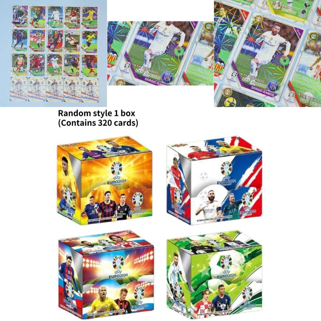 Carte Deluxe Stella del Calcio Coppa d'Europa Messi Ronaldo Neymar Carte Collezionabili da Scambio