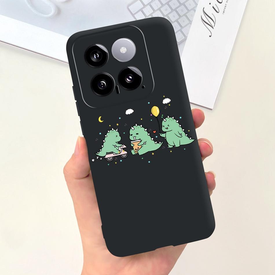 For Xiaomi 14 Phone Case Xiaomi Mi 14 5G Mi14 2024 Cute Cat Cartoon Jelly Silicon Soft Protective Back Cover