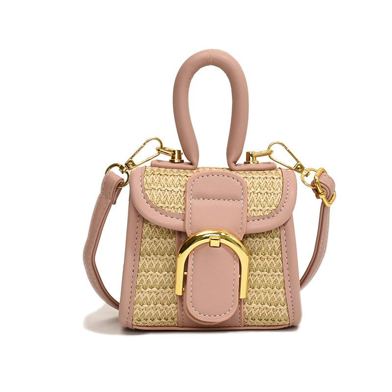 Trendy Korean Style Colorblock Mini Crossbody Bag For Kids Lightweight And Chic