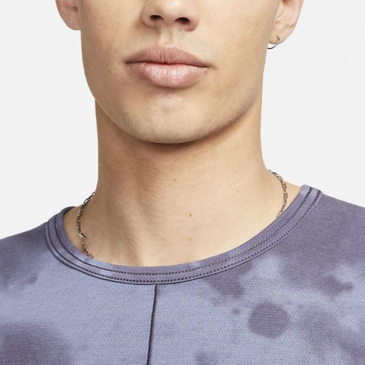 Nike Dri-Fit All-Over Print Crew Neck Pullover Short Sleeve T-Shirt Men Tops Iron-Black DX0923-015