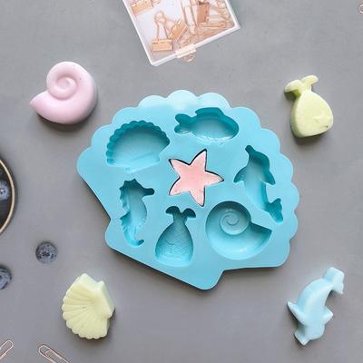 7 Criaturas Marinhas Consecutivas Molde De Silicone Fondant Bolo De Assar Chocolate Resina DIY Molde De Peixe Ferramentas De Decoração Topper De Cupcake