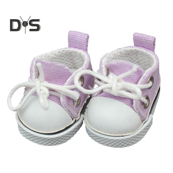 1 Pair Doll Shoes Mini Lace-Up Canvas Sneakers for 17cm Dolls Fingerboard Mini Finger Shoes Toy Accessory Realistic Design Creative Gift