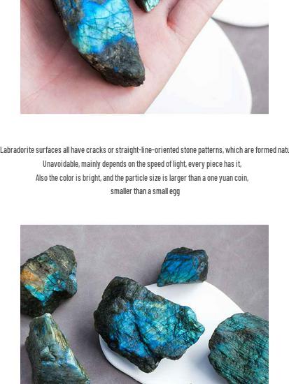 Labradorite Gray Moonstone Crystal: Aromatherapy Diffuser & Fish Tank Landscaping Stone