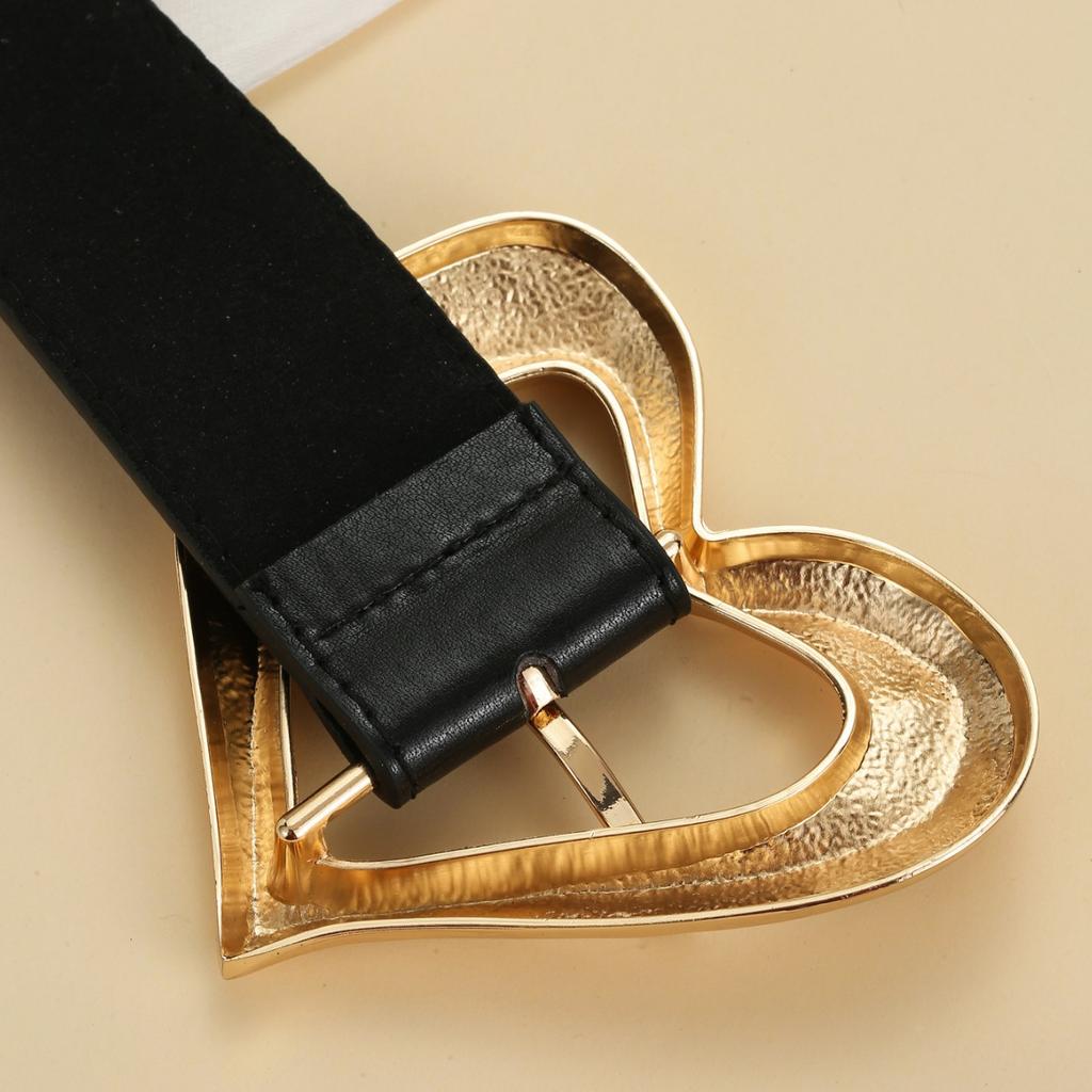 Big Love Button Head Women'S Wide Belt Waist With Skirt Pants Simple Decorative Belt