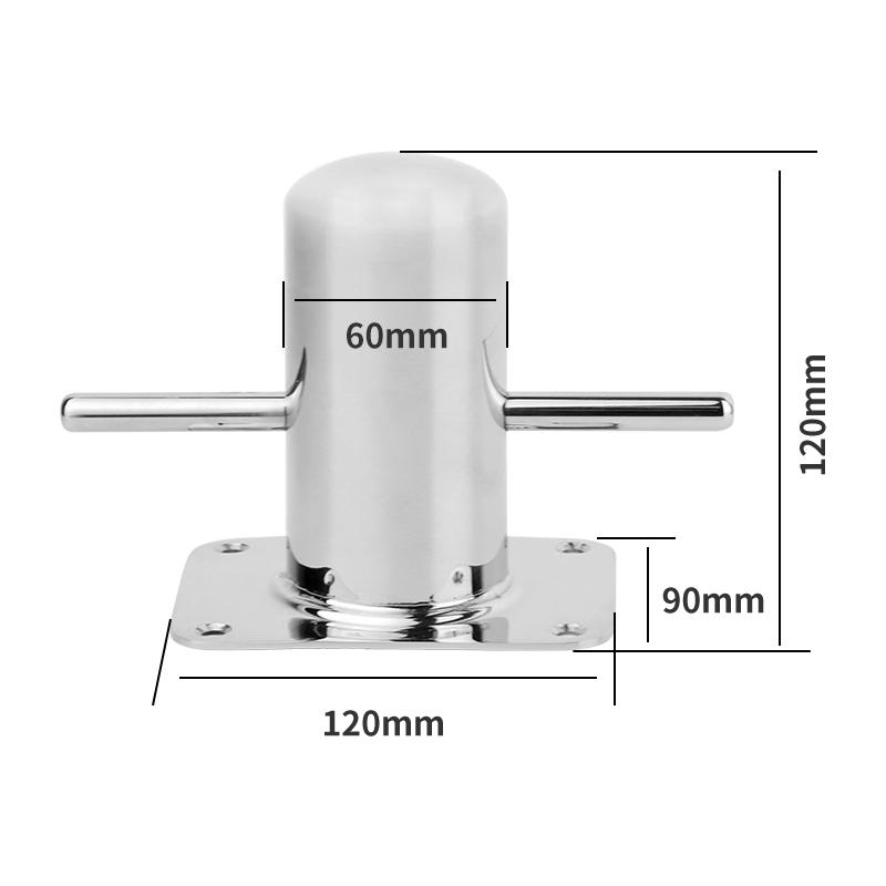 AndyMarine 316 Stainless Steel Single Mooring Bitt Heavy Duty Bollard Cleat Marine Hardware Accessories