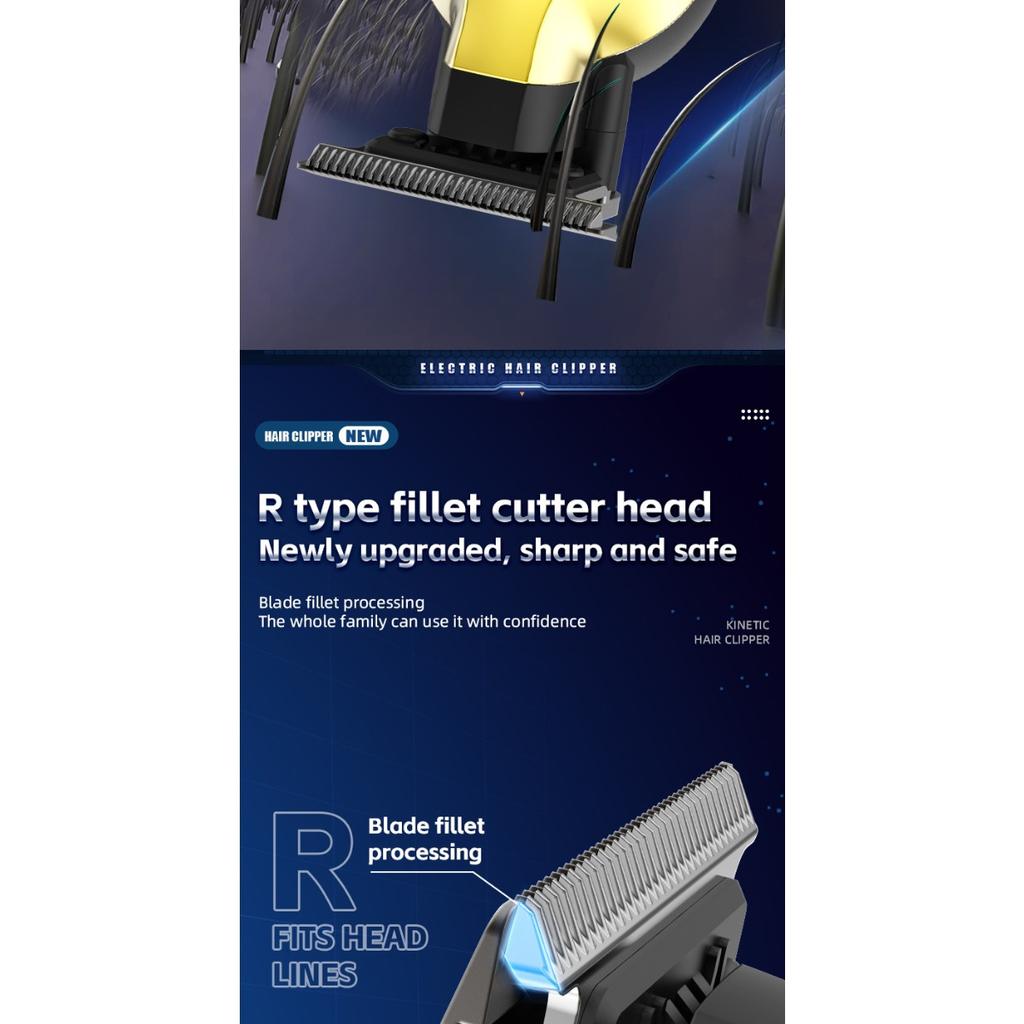 Electric Clipper, Men's, Carving Specific, Electric Pusher, Charging Model, Digital Display, Hair Salon, Professional, Electric, Hair Clipper