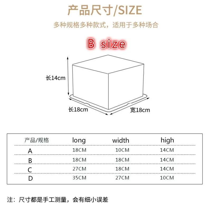 2/4/6/12Tablets Cake Box Clear Transparent Gift Box Moon Cake/ Cupcake Packaging Box Wedding Party Cake