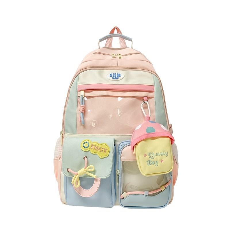 Schoolbag wholesale Japanese backpack large capacity girl backpack ins middle school students Korean version Macaron street trend school bag