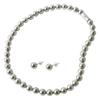 Pearl Necklace [Made In Japan, Hanadama Pearl, 8mm] Magnetic Closure Necklace (Choose from Earrings or Clip-on Earrings Set) Wedding, Formal Occasions