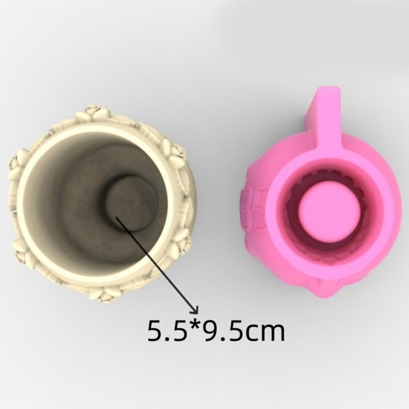 Flower Vase Silicone Mold  Crafting Tool Face Shaped Succulent Vase Molds Concrete Silicone Mold for  Flowerpot