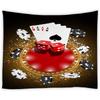 Black And Gold Poker Card Patterns Printing Polyester Wall Tapestry Suitable For Use In Living Rooms Bedrooms Offices Bars Party