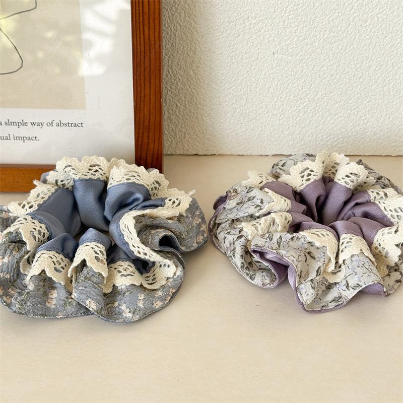 Vintage Blumige Rüschenschichten Verzierungen Zarte Hohlgeschnittene Spitze Rand Voluminöse Haarkränze Ästhetisches Cottagecore Kopfschmuck