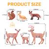 Ahvqevn 6 Pieces Forest Animal Figurines Forest Creatures Figurines Squirrels Deer Rabbits Family Figurines Miniature Toys