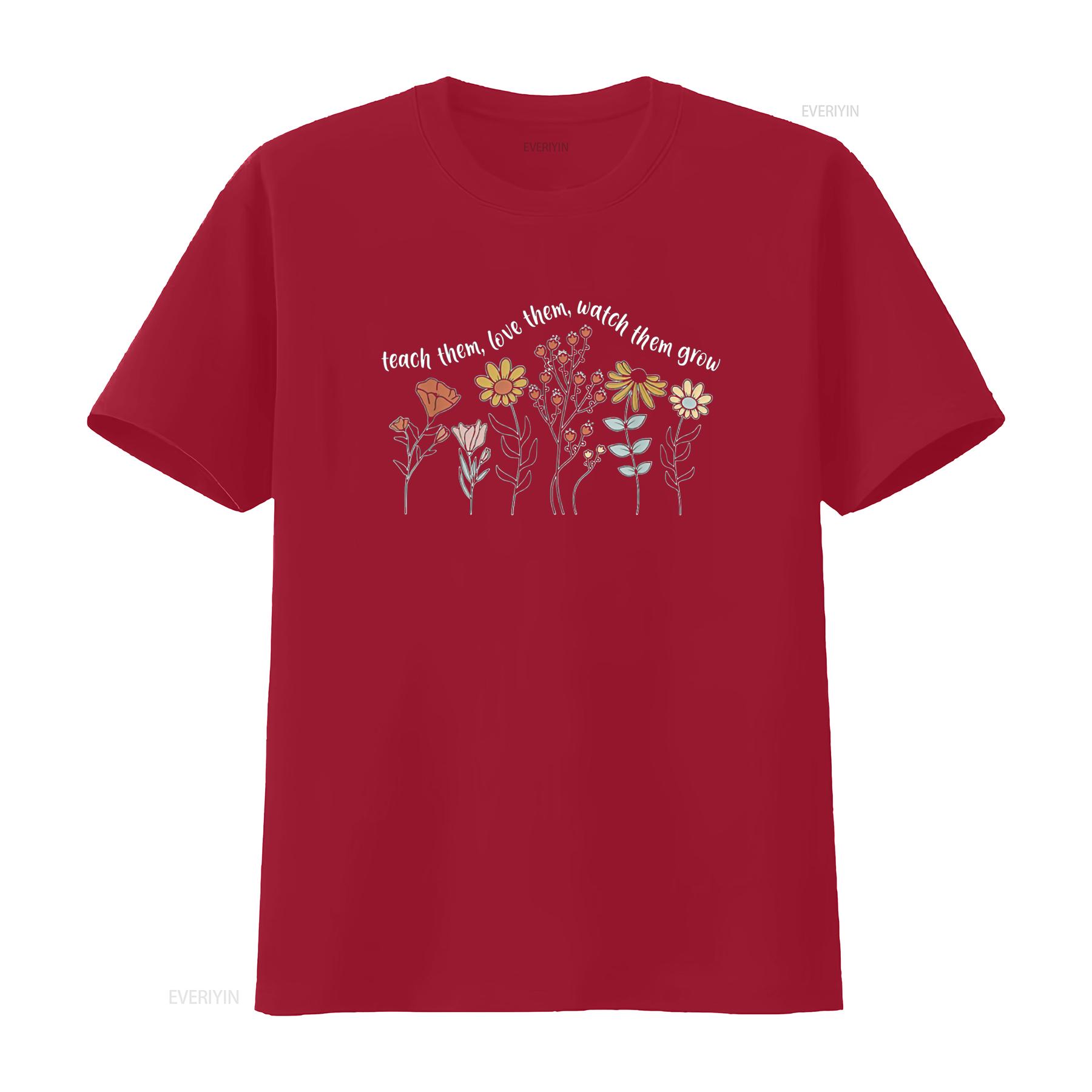 

Teach Them Love Watch Grow Wildflower Teacher T Shirt Black X Large vintage Washed homme Soft fashion Stylish Comfortable S