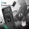 For iPhone XR Case TPU+PC Ring Kickstand Phone Cover Support Magnetic Car Mount -  Black