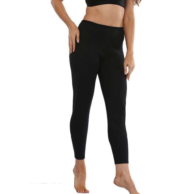 Women's Neoprene Sauna Sweat Leggings, Hot Thermo Slimming Compression Workout Pants, Full-Length Body Shaper for Weight Loss