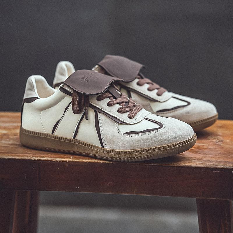 

3175 retro spring new casual flat-bottomed tooling board shoes men s British leather men s shoes 44-Leather shoe size