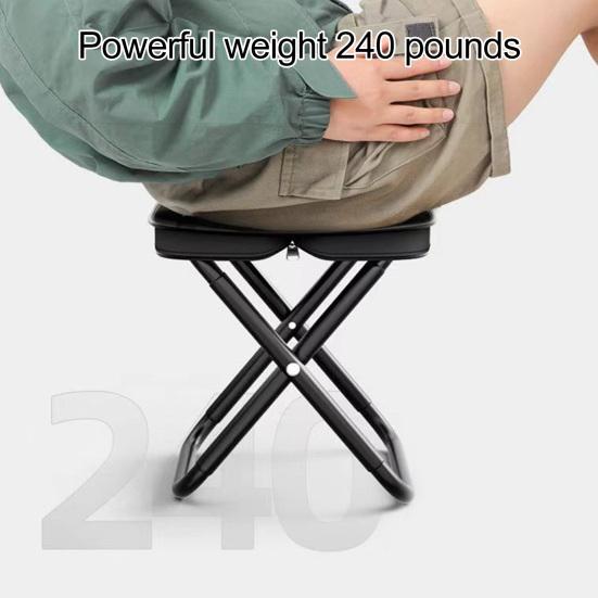 Outdoor Folding Stool with Carry Bag Portable Lightweight Heavy Duty Camping Backpacking Beach Picnic Fishing Collapsible Chair Seat
