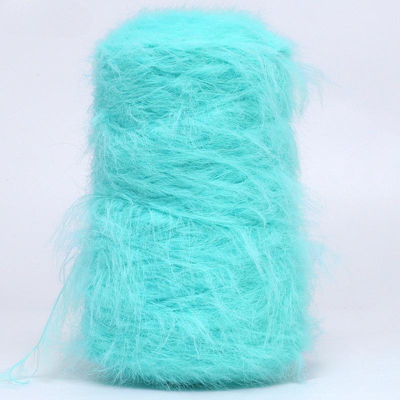 8cm Faux Mink Long Fur Hand Knitting Yarn DIY 500g Solid Color Soft Skin-Friendly Handmade Knitted Shawls Scarf Hat Yarn