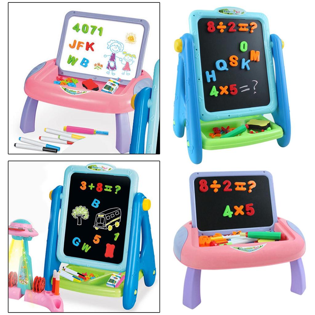 Art Easel for Kids, Double-Sided Easel, Board for Toddler, Art Accessories with and Letters, Educational Toys