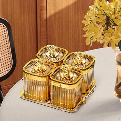 Divided Serving Dishes Dried Fruit Plate Candy Nuts Dish with Lid Appetizer for Home