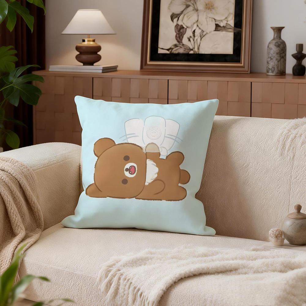Cute Rilakkuma Cushion Cover Cushion Cover Set 4Pcs 50x50 45x45 40x40 Pillowcase Decorative Sofa Home Decor