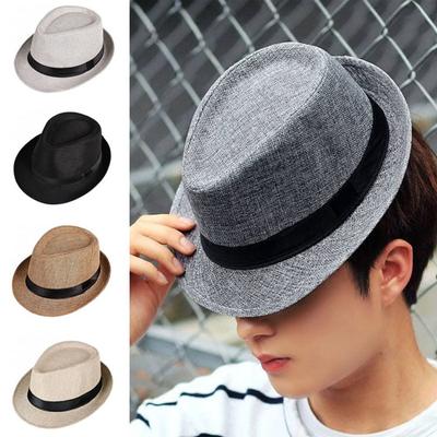 Herren- und Damen Basic Dandy Fedora Hut Bucket Hat Sonnenhut