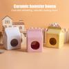Summer Ceramic Hamster Hideout, Milk Carton Shaped Small Animals House, Gerbil Mice Guinea Pig Dwarf Hamster Habitat Cave