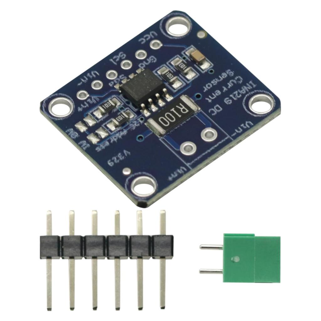 2 Pcs INA219 Bi-Directional DC Current Power Supply Sensor Breakout Module DIY 3V-5V IIC I2C Power Monitoring Sensor Module
