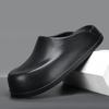 Fashion Men's Summer Outdoor Anti-slip Waterproof Black Chef Work Oes Slip-On Driving Lazy People Sandals Cover Slippers Zapatillas Male