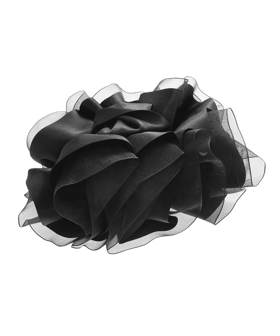 

VINGTAINE Vance Clip Hair Clip Ruffle Organdy Black Volume Hair Accessory Adult Casual Simple [Vantaine] H7667- чёрный