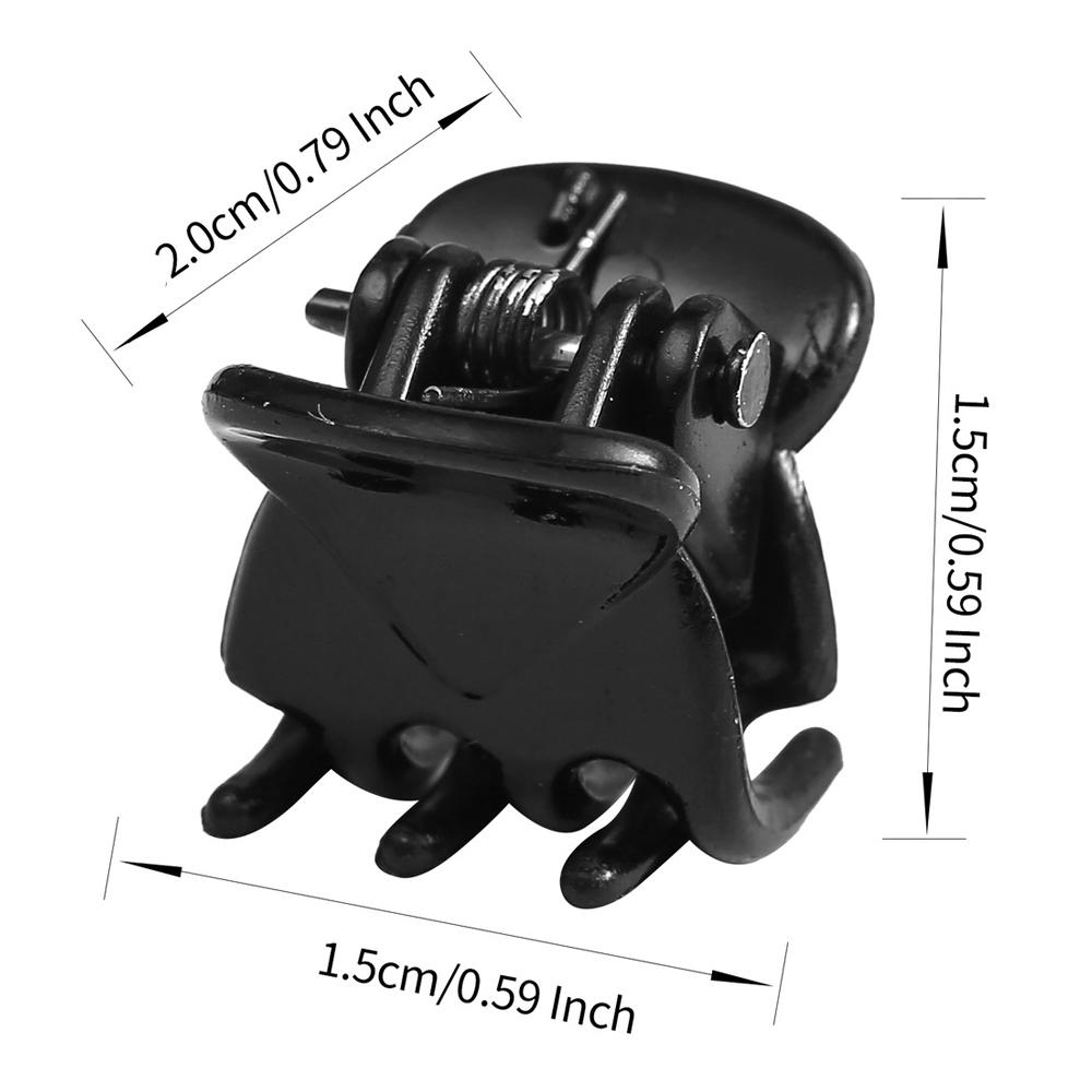 10Pcs Hair Claw Clips for Women 1.0 1.5cm Small Black Brown Transparent Plastic Mini Hairpin Barrettes Hair Styling Accessories