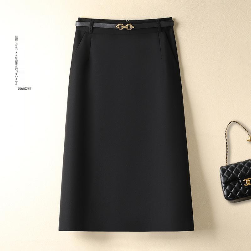 Women's High Waist Slimming Professional Slit Skirt - Autumn/Winter 2025 Fashion