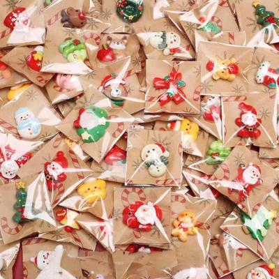 10st Blandade Harts Julkylskåpsmagneter, Jultomte, Snögubbe, Julgransdekorationer I Olika Stilar För Gåva
