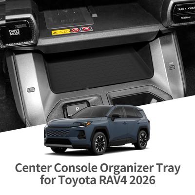 For Toyota RAV4 2026 Center Storage Box Pad Anti Slip Mobile Phone Protective Mat Silicone Car Interior Accessories Black