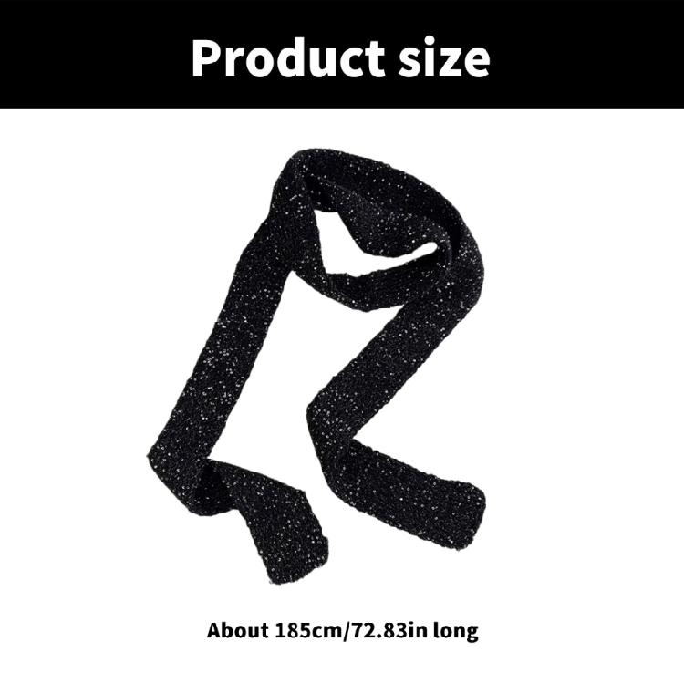 Sequined Scarf Popular Knitted Scarf Neckwrap Thin Scarf for Formal Occasion