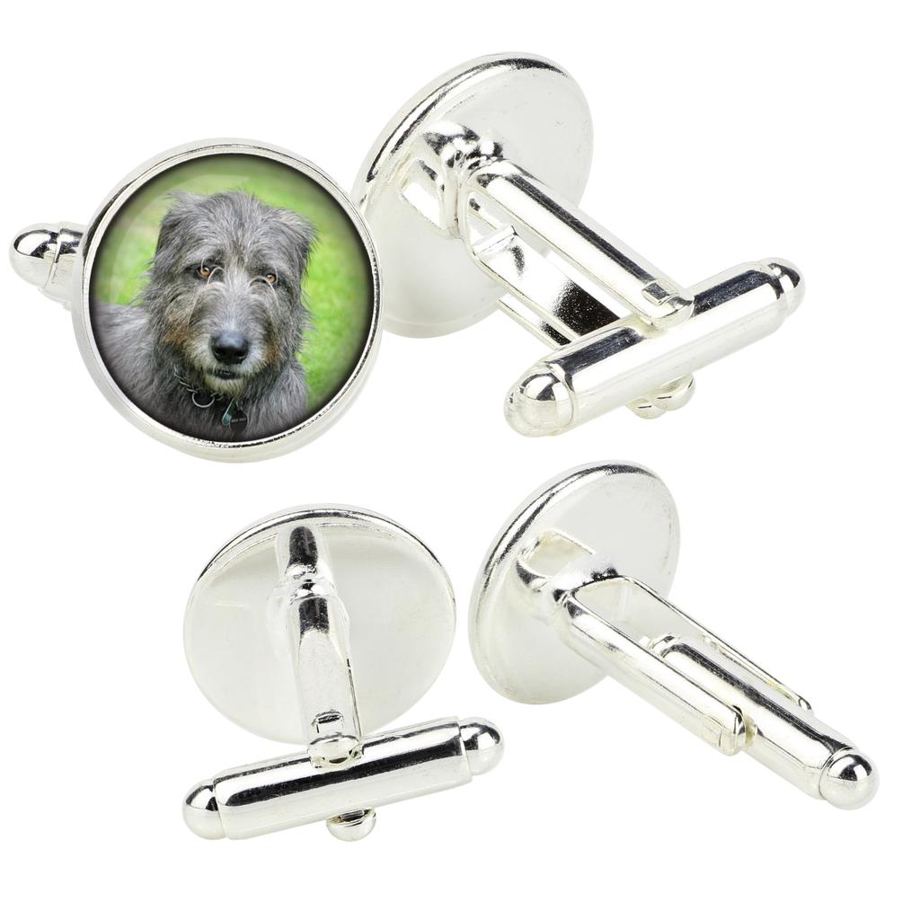 Irish Wolfhound - cufflinks in a box, handmade jewelry, product of the Art-Dog brand