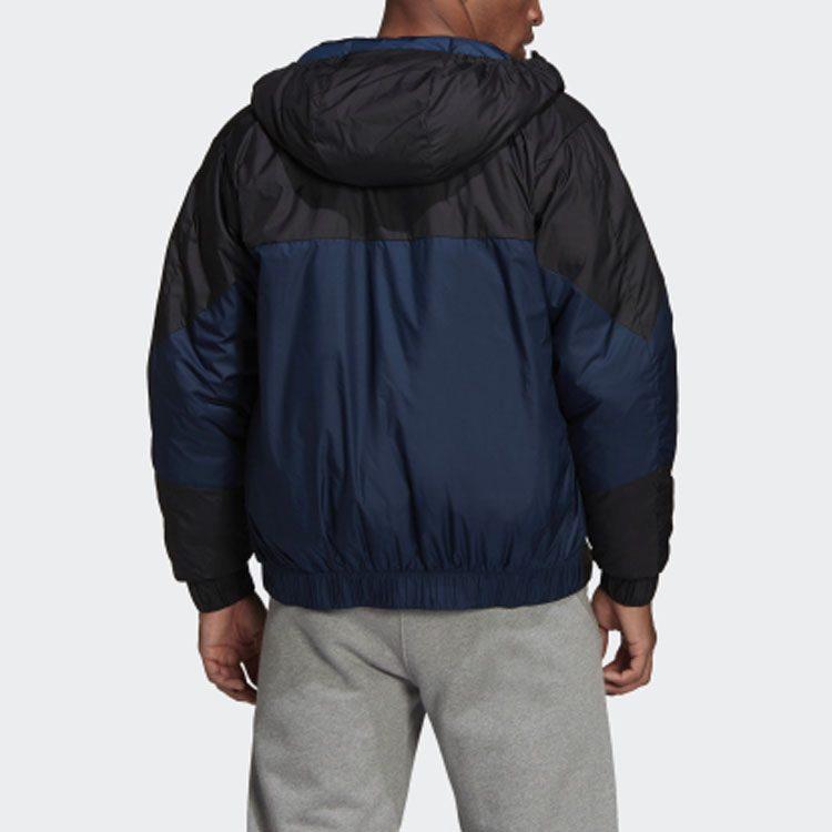 Adidas Down Jackets Men's Navy Blue Hooded Moderate GV5353