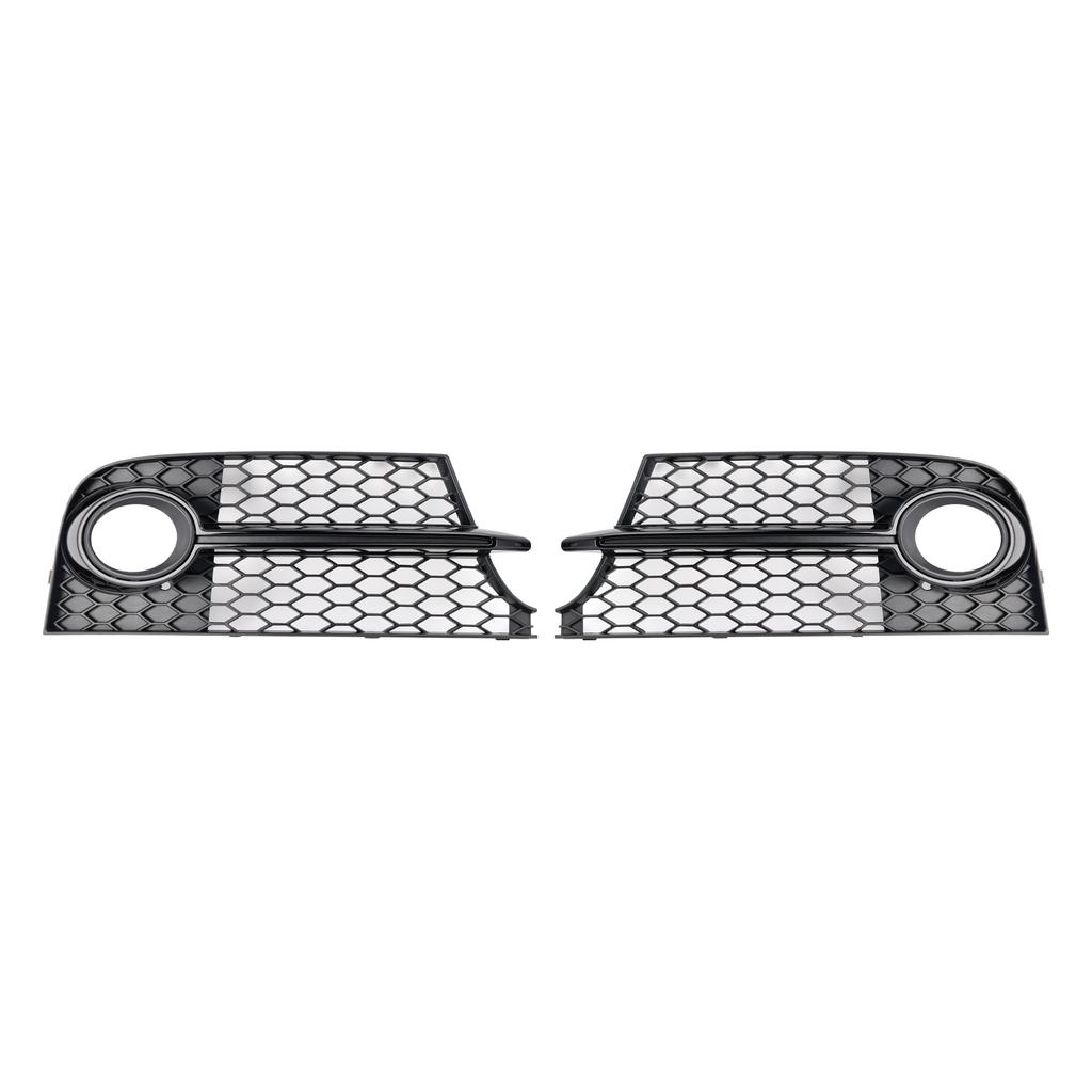 Honeycomb Front Bumper Fog Light Grille 8J0807681KT94 8J0807682KT94 Fit TT MK2 S-Line TTS 2011-14