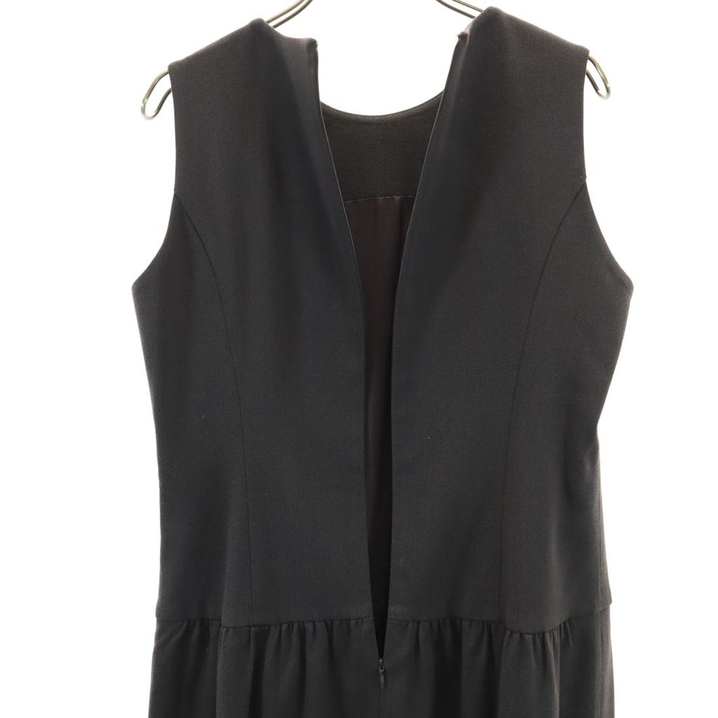 Theory Luxe Made In Japan No Sleeve Knee-length Dress 40 Brown Women Used