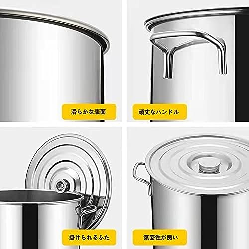 Pazzfre Induction-Compatible Stainless Steel Stockpot for Commercial and Home Use | Lid Included, Large Capacity 20-35cm, Suitable for Stewing and Sto