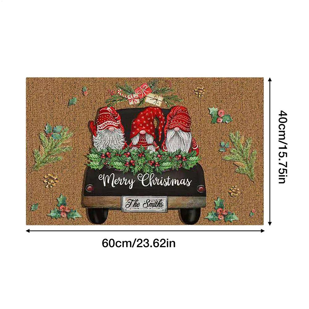 40x60cm Gnome Door Mat Outdoor Christmas Gnomes Entrance Mats Decor Non Slip Holidays Porch Decor for Entryway Kitchen Bathroom