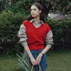 Bringmythings V-Neck Wool Knit Vest_Red