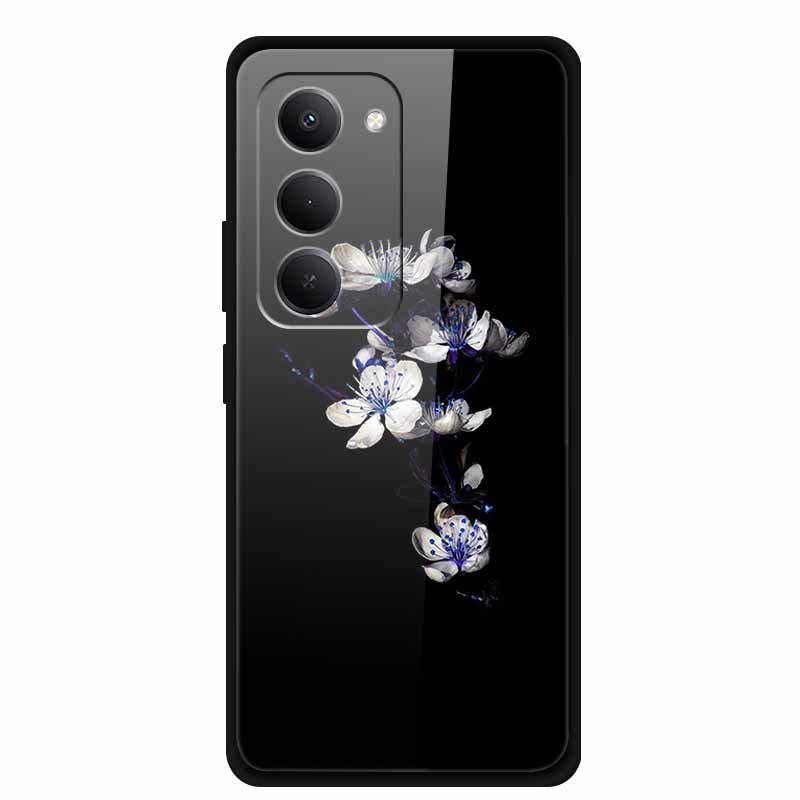 Glas-Rückseite für Xiaomi Redmi 15 4G Cartoon Niedlich Weicher Stoßfänger Harte Gehärtete Glas Hülle für Xiaomi Redmi 15 5G Hülle 6,9" Schale