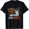 Huntaholic Camo American Flag Whitetail Deer Hunting T Shirt 100 Cotton Camou Vintage Streetwear Casual Graphic Soft