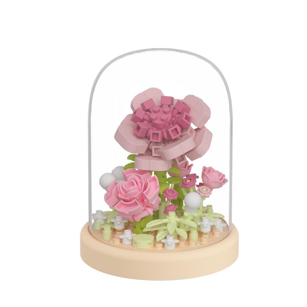 City Series Creativity Flower Blossom Bonsai Potted Plant Micro Building Block Set Block Bricks Home Decoration Toy For Kids Children