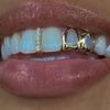 1/2 pièces Bijoux de Dent en Strass Portables Couleur Or Grilles Dentaires Cœur Creux Grillz Dentaire Quotidien