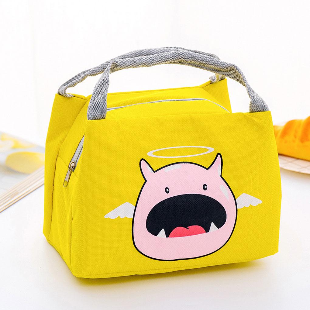 Cartoon Lunch Bag Reusable Picnic Lunch Pouch Tote Meal Bag Ice Pack Kids Adult