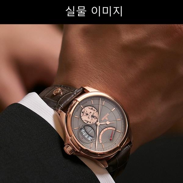 Мужские ультратонкие кварцевые наручные часы с календарем швейцарского бренда — фото 6